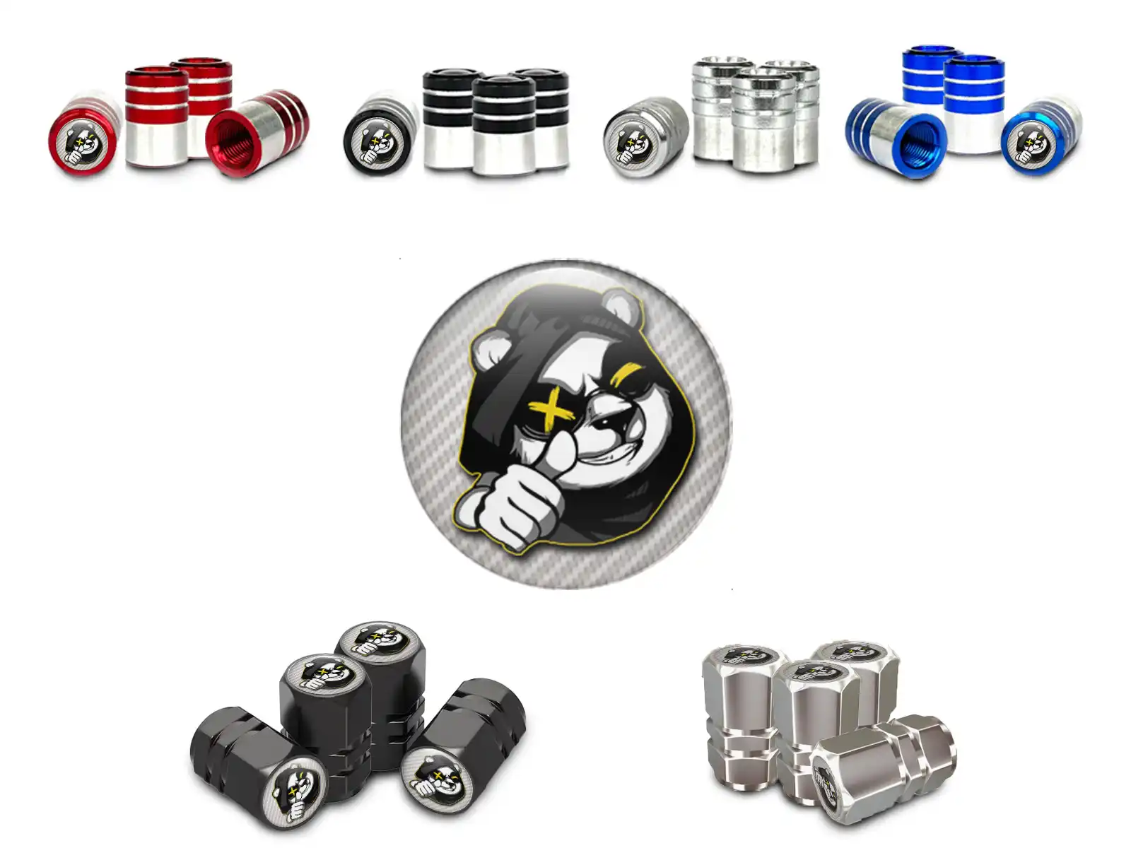 Rim Valve Covers for Bikes Metallic Edition